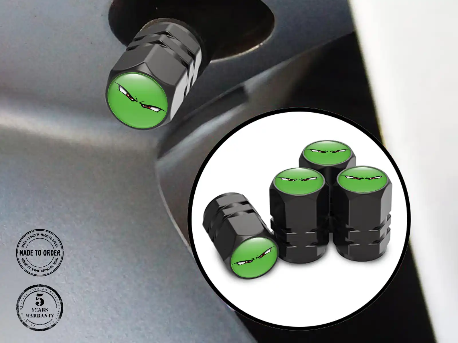 Tyre Valve Covers for SUVs Sturdy Edition Look